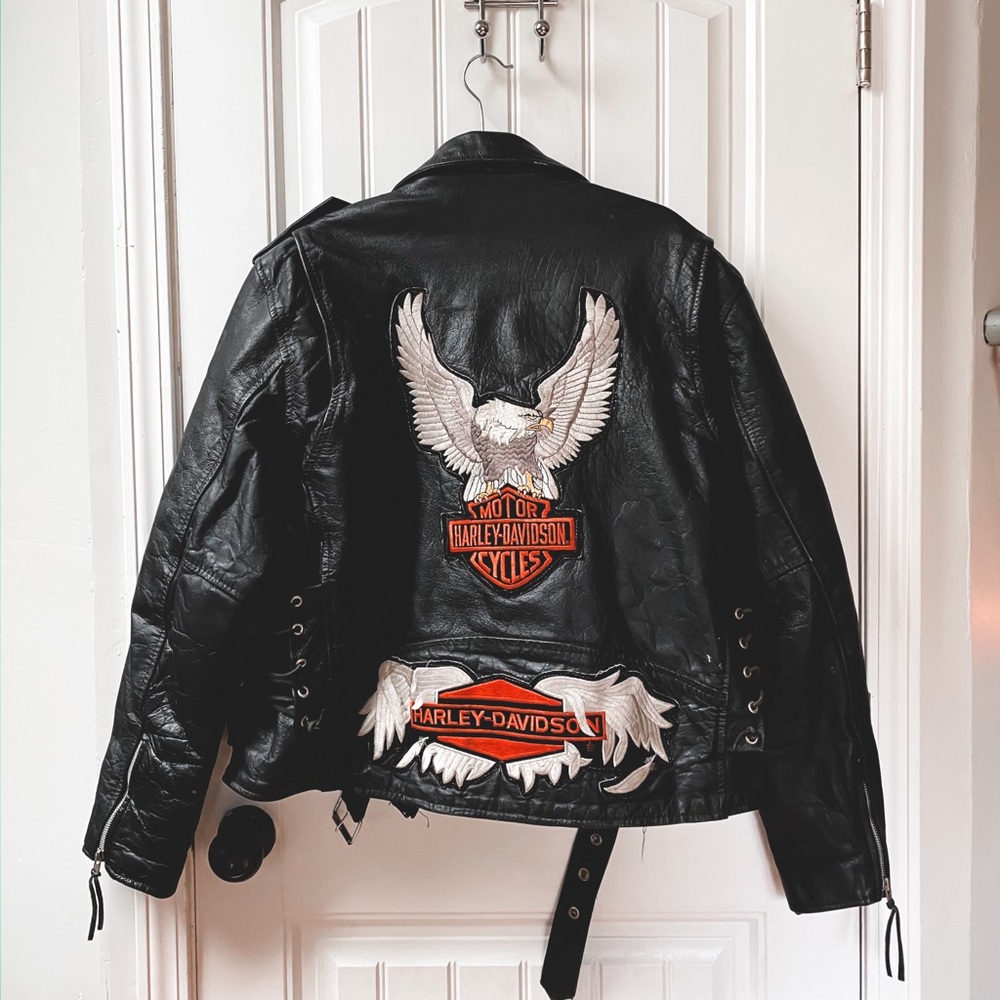 Authentic leather MENS Harley Davidson jacket!✨
